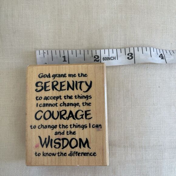 PSX F-2411 GOD GRANT ME THE SERENITY COURAGE WISDOM Rubber Stamp 1999 - Picture 3 of 5